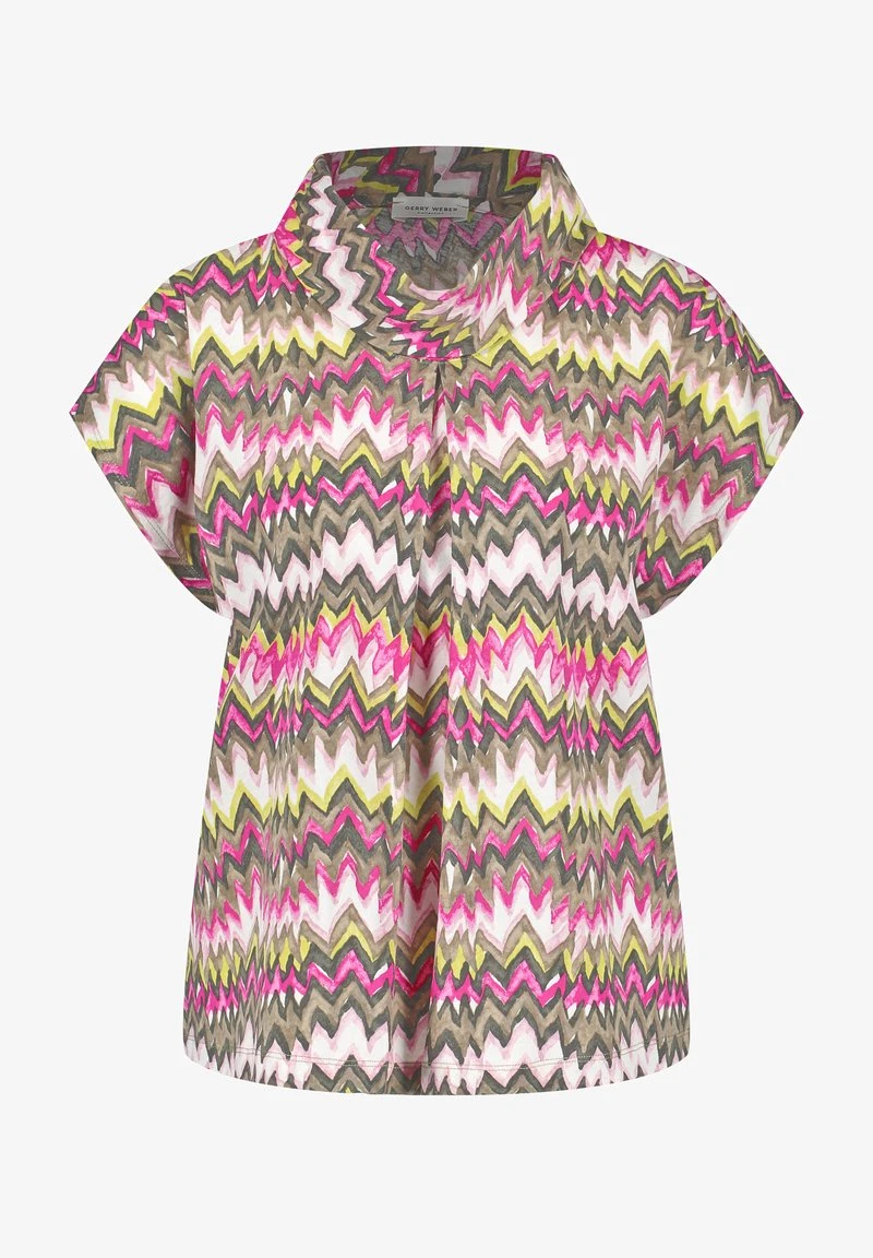Gerry Weber GEMUSTERTES KURZARM - T-Shirt Print - Grün Lila Pink Druck 6 Gerry Weber GEMUSTERTES KURZARM - T-Shirt Print - Grün Lila Pink Druck – Bild 4