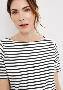 Gerry Weber 1/2 ARM GESTREIFTES - T-Shirt Print - Schwarz Ecru Weiss Ringel -Dein Mode Laden 08882514a1cc4af3818bc032d8ba1b0b