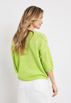 Gerry Weber ODY 3/4 ARM MIT FRANSE - Strickpullover - Lime 9 Gerry Weber ODY 3/4 ARM MIT FRANSE - Strickpullover - Lime -Dein Mode Laden 1176eaff711545189f8ce31ec6eaf911