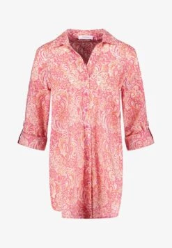 Gerry Weber LANGARM GEMUSTERTE LONG MIT SEITENSCHLITZ - Hemdbluse - Lila Pink Rot Orange Druck -Dein Mode Laden 126793954034476ba73eb8e476cf968d