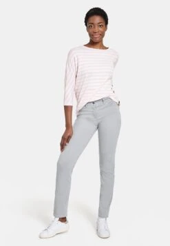 Gerry Weber 5-POCKET HOSE BEST4ME SLIMFIT KURZGR - Jeans Slim Fit - Light Grey Denim