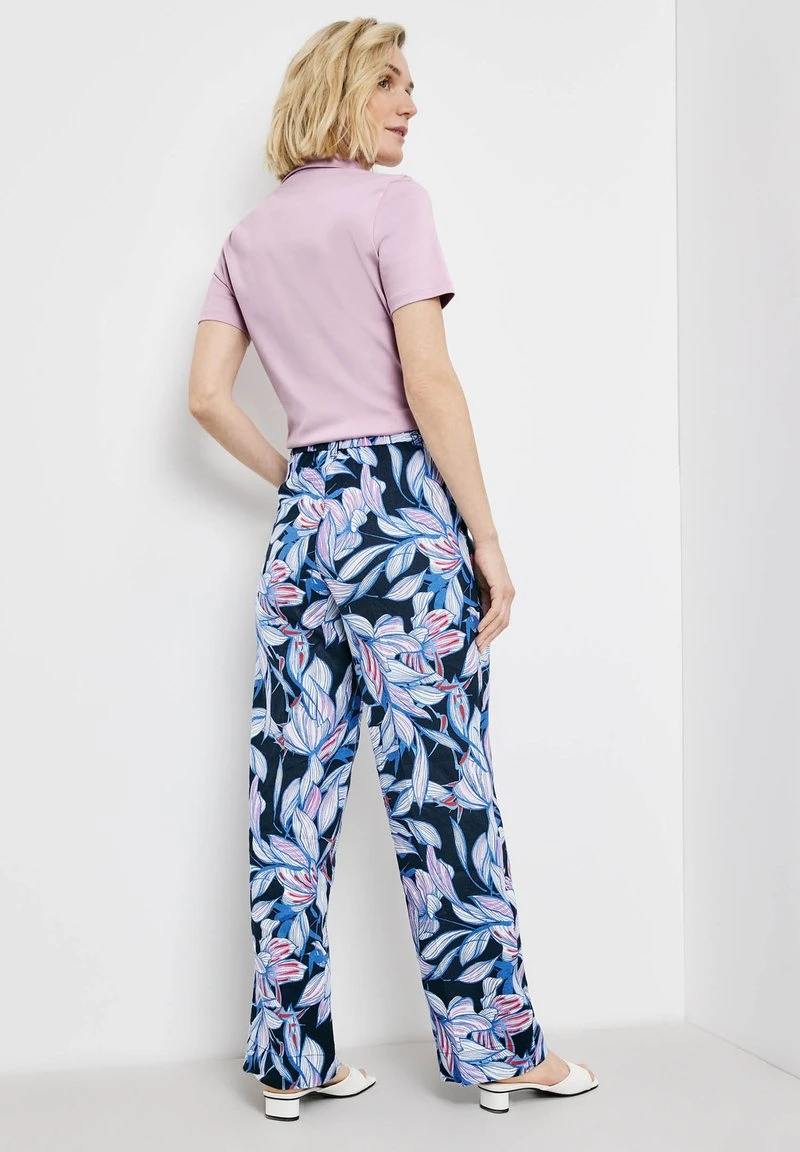 Stoffhose - Blau Lila Pink Druck 5 Stoffhose - Blau Lila Pink Druck – Bild 3