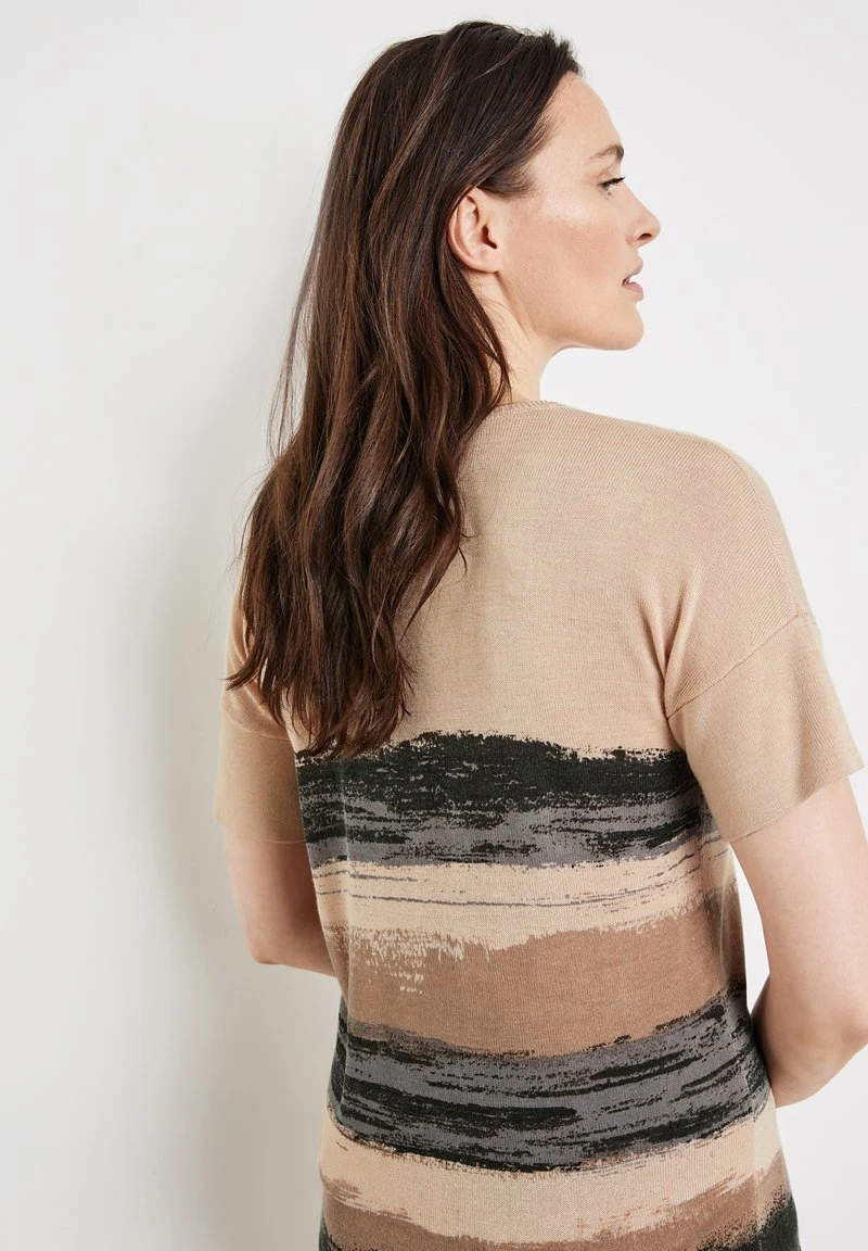 Gerry Weber KURZARM MIT FEINEM - T-Shirt Print - Ecru Weiss Schwarz Streifen 4 Gerry Weber KURZARM MIT FEINEM - T-Shirt Print - Ecru Weiss Schwarz Streifen – Bild 2