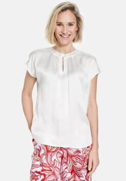 Gerry Weber KURZARM MIT GEKNÖPFTEM AUSSCHNITT - Bluse - Off White