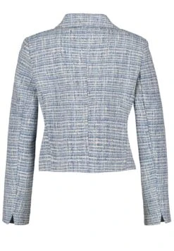 Gerry Weber LANGARM GEFÜTTERT MIT BOUCLÉ-OPTI - Blazer - Blau Ecru Weiss Gemuster -Dein Mode Laden 2eb3b74c466b44769ceb4d3e7352612e