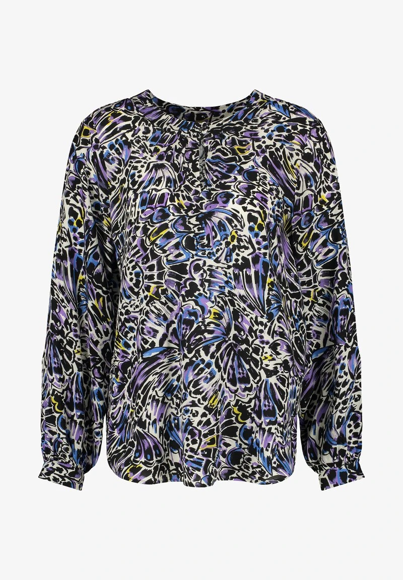 Gerry Weber LANGARM FLIESSENDE MIT ALLOVER-MUSTER - Bluse - Ecru Weiss Blau Druck 8 Gerry Weber LANGARM FLIESSENDE MIT ALLOVER-MUSTER - Bluse - Ecru Weiss Blau Druck – Bild 6