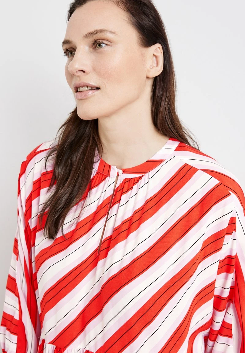 Gerry Weber MIT VOLANT - Freizeitkleid - Ecru Weiss Rot Orange Streifen 6 Gerry Weber MIT VOLANT - Freizeitkleid - Ecru Weiss Rot Orange Streifen – Bild 4