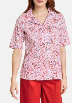 Gerry Weber KURZARM FLORAL GEMUSTERTE - Bluse - Ecru Weiss Lila Pink Druck -Dein Mode Laden 3d4401a6c36048c28626ac25e4cf00fc