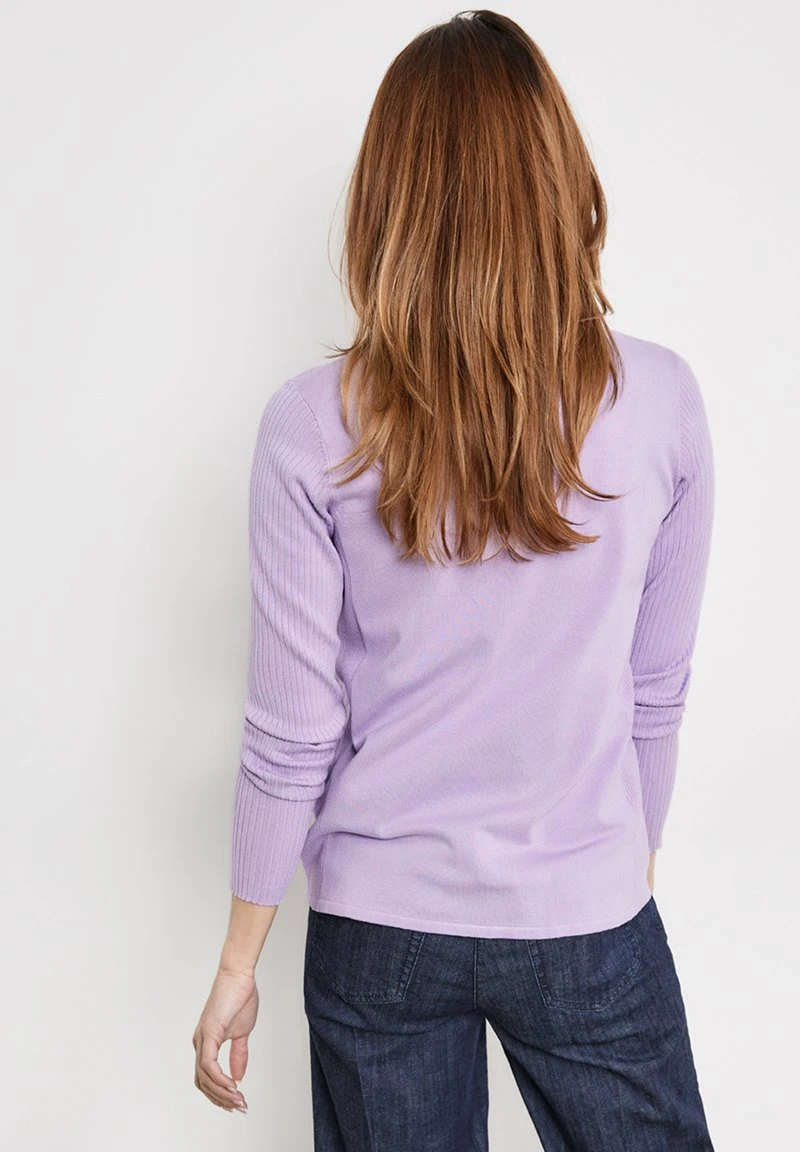 Gerry Weber LANGARM RUNDHALS MIT STRICK-MIX - Strickpullover - Lilac 4 Gerry Weber LANGARM RUNDHALS MIT STRICK-MIX - Strickpullover - Lilac – Bild 2