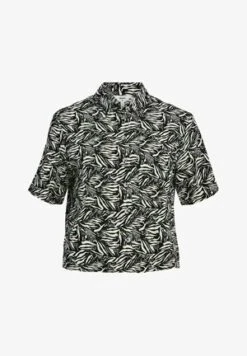 1/2 ARM - Hemdbluse - Gruen Lila Pink Druck -Dein Mode Laden 496b1cd4b0834bb693bd648127fe7a87