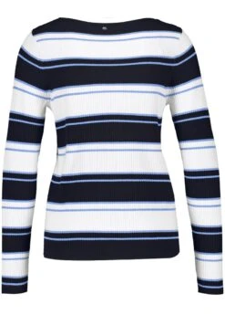 Gerry Weber LANGARM RUNDHALS MIT MARKANTEN STR - Strickpullover - Blau Ringel 12 Gerry Weber LANGARM RUNDHALS MIT MARKANTEN STR - Strickpullover - Blau Ringel -Dein Mode Laden 4a51aa43346441f5986dbee2b6b499c0