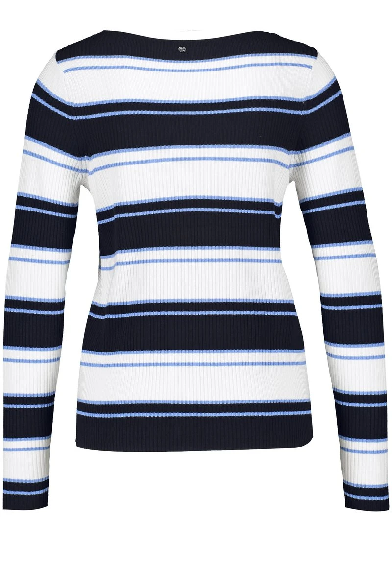 Gerry Weber LANGARM RUNDHALS MIT MARKANTEN STR - Strickpullover - Blau Ringel 7 Gerry Weber LANGARM RUNDHALS MIT MARKANTEN STR - Strickpullover - Blau Ringel – Bild 5