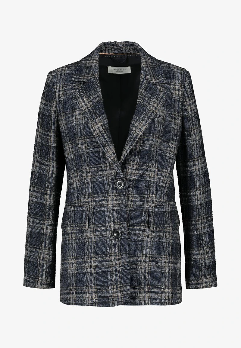 Gerry Weber LANGARM MIT KAROMUSTER - Kurzmantel - Blau Karo 7 Gerry Weber LANGARM MIT KAROMUSTER - Kurzmantel - Blau Karo – Bild 5