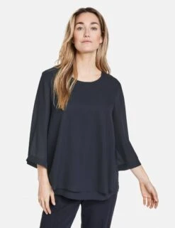 Gerry Weber 3/4 ARM IM LAGENLOOK - Bluse - Navy
