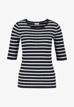 Gerry Weber 3/4 ARM AUS FEINEM - Strickpullover - Blau Ecru/weiss Ringel -Dein Mode Laden 6641841d8a544484a739a555ae22d568