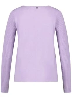Gerry Weber LANGARM RUNDHALS MIT STRICK-MIX - Strickpullover - Lilac 13 Gerry Weber LANGARM RUNDHALS MIT STRICK-MIX - Strickpullover - Lilac -Dein Mode Laden 67d3fec3455d4175a19be242572d1d1d