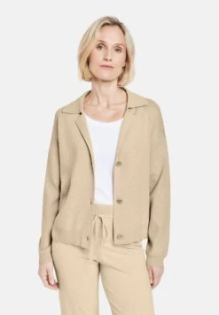 Gerry Weber MIT KRAGEN - Strickjacke - Sand Melange