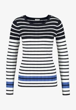 Gerry Weber Strickpullover - Blau Ecru Weiss Ringel -Dein Mode Laden 716d8a4be71145aebe767e5c36fc69b5
