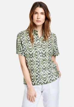 Gerry Weber 1/2 ARM GEMUSTERTES MIT OFFENEM - Bluse - Grün Druck -Dein Mode Laden 71b3a6d8de8c4a12a308f38a45414274