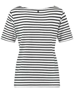 Gerry Weber 1/2 ARM GESTREIFTES - T-Shirt Print - Schwarz Ecru Weiss Ringel -Dein Mode Laden 71df8731abdd4feab23683435600251f
