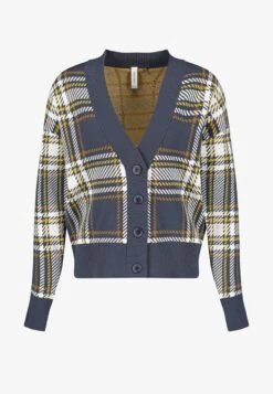 Gerry Weber Strickjacke - Blau Gelb Karo -Dein Mode Laden 764b4e7222ba443d94da8ad9871fa109