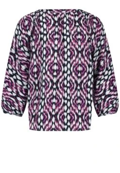 Gerry Weber 3/4 ARM GEMUSTERTE MIT BAL - Bluse - Lila Pink Schwarz Druck -Dein Mode Laden 78c3b83ee4da4697a65e6b6deb99094f