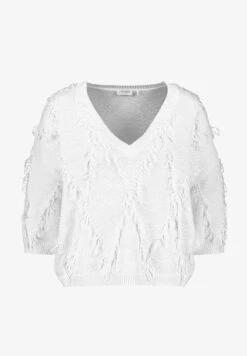 Gerry Weber ODY 3/4 ARM MIT FRANSE - Strickpullover - Off White -Dein Mode Laden 7dfdf5882e774dbbaf85b2a268de9609