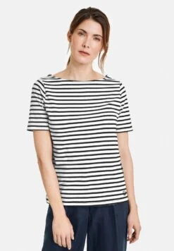 Gerry Weber 1/2 ARM GESTREIFTES - T-Shirt Print - Schwarz Ecru Weiss Ringel