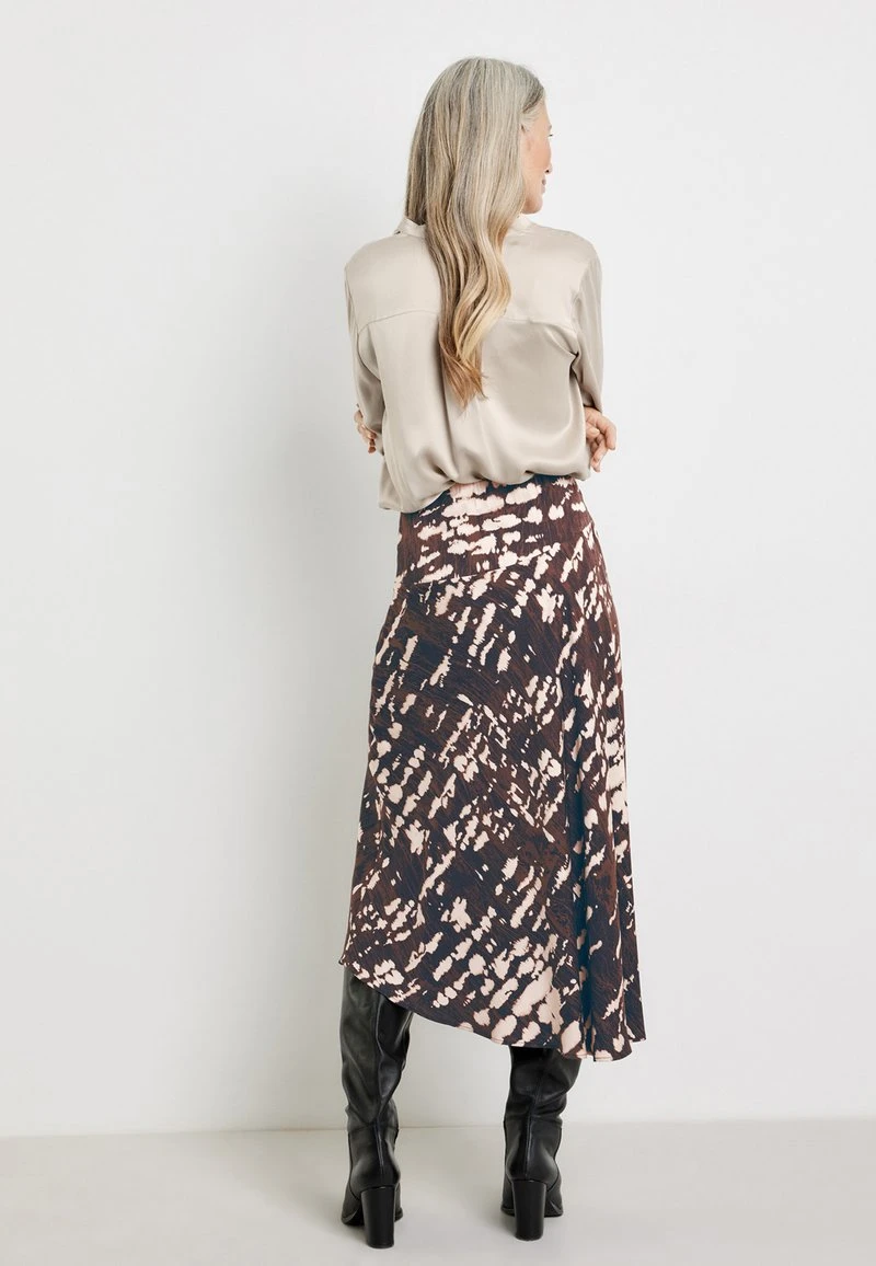 Gerry Weber ASYMMETRISCHER - Maxirock - Braun Ecru Weiss Druck 5 Gerry Weber ASYMMETRISCHER - Maxirock - Braun Ecru Weiss Druck – Bild 3