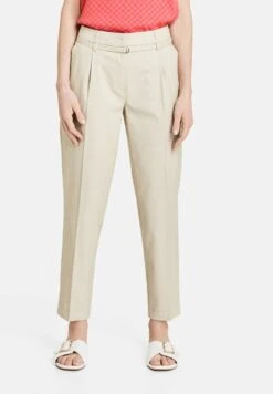 Gerry Weber CITYSTYLE MIT BINDEG - Stoffhose - Sand Melange