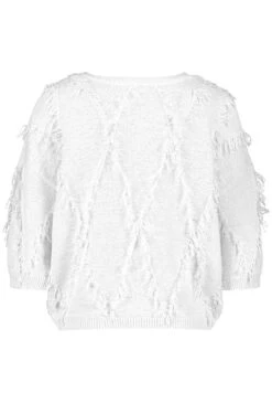 Gerry Weber ODY 3/4 ARM MIT FRANSE - Strickpullover - Off White -Dein Mode Laden 960b7b5f192b435e8ed3fed25a53b5d5