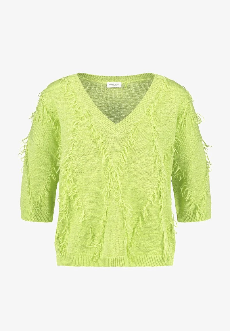 Gerry Weber ODY 3/4 ARM MIT FRANSE - Strickpullover - Lime 6 Gerry Weber ODY 3/4 ARM MIT FRANSE - Strickpullover - Lime – Bild 4