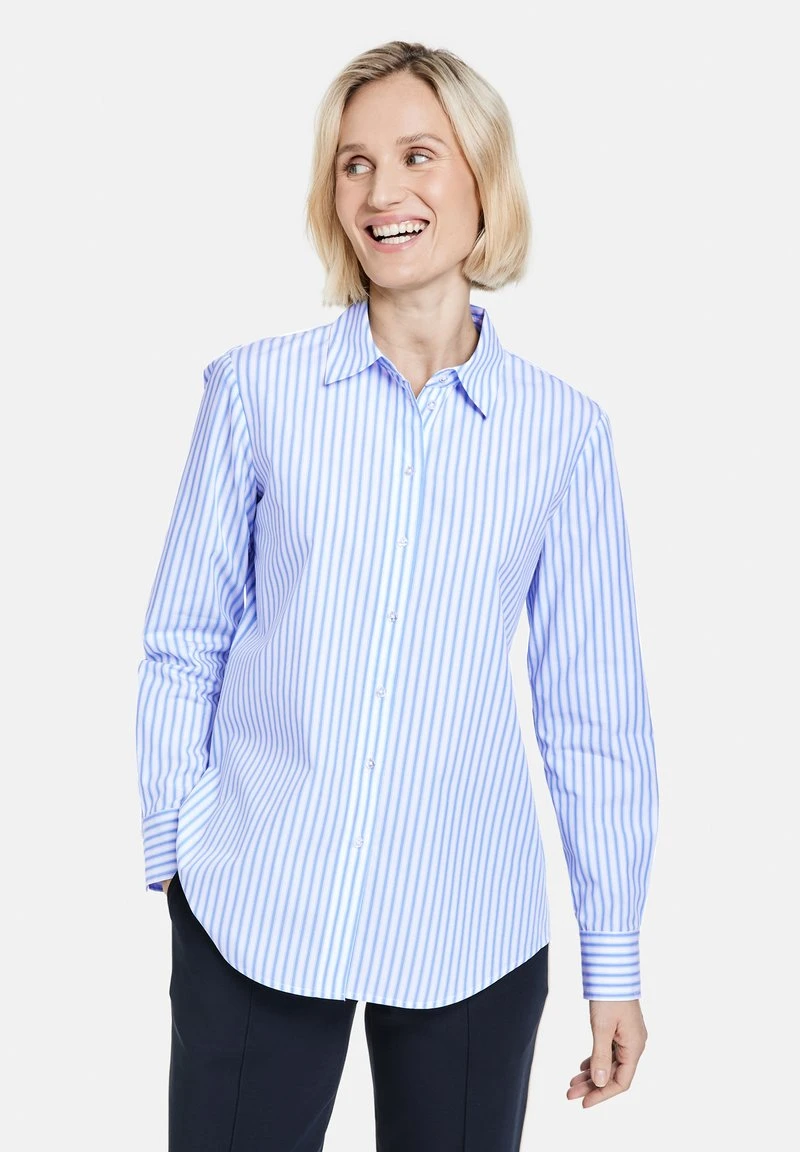 Gerry Weber LANGARM - Hemdbluse - Ecru/weiss/blau Streifen 3 Gerry Weber LANGARM - Hemdbluse - Ecru/weiss/blau Streifen