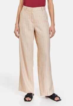 Gerry Weber TUCH/KOMBI LANG WEITE MIT NADELSTREIFEN - Stoffhose - Desert Wine Streifen
