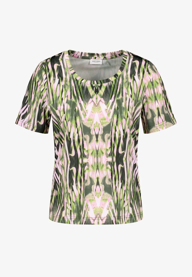 Gerry Weber 1/2 ARM GEMUSTERTES T-SHIRT IN BATIK-OPTIK - T-Shirt Print - Ecru Weiss Grün Druck 7 Gerry Weber 1/2 ARM GEMUSTERTES T-SHIRT IN BATIK-OPTIK - T-Shirt Print - Ecru Weiss Grün Druck – Bild 5
