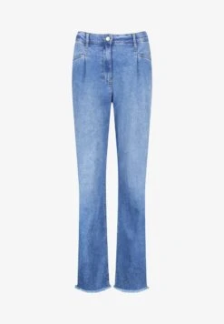 Gerry Weber LANG WIDE LEG MIT FRANSENSAUM - Jeans Straight Leg - Ecru -Dein Mode Laden 9fa11ad6a87b423d96d7eac9b5001e8f