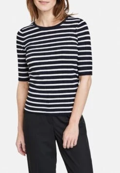 Gerry Weber 3/4 ARM AUS FEINEM - Strickpullover - Blau Ecru/weiss Ringel -Dein Mode Laden a26e7549a8fa44429fa1e075b3b8876e