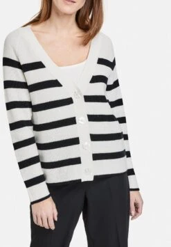 Gerry Weber MIT BLOCKSTREIFEN - Strickjacke - Ecru Weiss Blau Ringel 11 Gerry Weber MIT BLOCKSTREIFEN - Strickjacke - Ecru Weiss Blau Ringel -Dein Mode Laden a9fcac81942840499c903aabdce0ac27