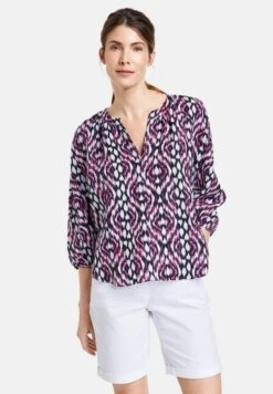 Gerry Weber 3/4 ARM GEMUSTERTE MIT BAL - Bluse - Lila Pink Schwarz Druck
