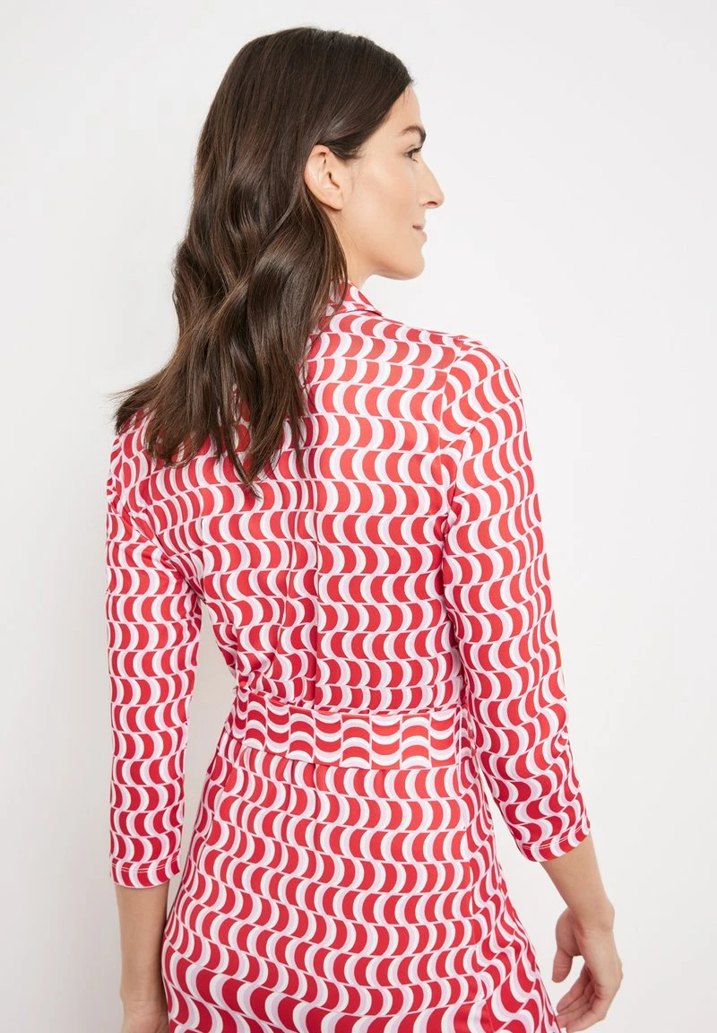 Gerry Weber MIT WICKELEFFEKT - Blusenkleid - Ecru Weiss Rot Orange Druck 5 Gerry Weber MIT WICKELEFFEKT - Blusenkleid - Ecru Weiss Rot Orange Druck – Bild 4