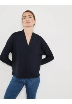 Gerry Weber 1/1 ARM MIT V-AUSSCHNITT - Sweatshirt - Navy -Dein Mode Laden b599192a9bd944769d4623464a4047bc