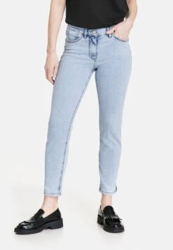 Gerry Weber BEST4ME CROPPED - Jeans Slim Fit - Blau Denim Mit Use