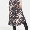 Gerry Weber ASYMMETRISCHER - Maxirock - Braun Ecru Weiss Druck
