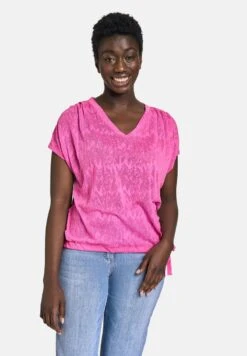 Gerry Weber MIT TUNNELBAND - T-Shirt Print - Lila Pink Grün Druck -Dein Mode Laden c8b1f0fd8b17401491e93091df529e76