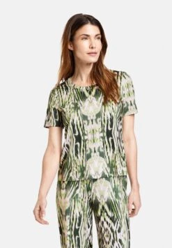 Gerry Weber 1/2 ARM GEMUSTERTES T-SHIRT IN BATIK-OPTIK - T-Shirt Print - Ecru Weiss Grün Druck 10 Gerry Weber 1/2 ARM GEMUSTERTES T-SHIRT IN BATIK-OPTIK - T-Shirt Print - Ecru Weiss Grün Druck -Dein Mode Laden c9b3a316d4674f1ab6978f590917c959
