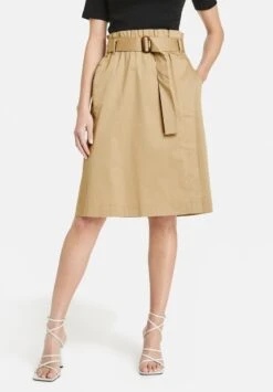 Gerry Weber MIT STOFFMONTAGEGÜRTEL - A-Linien-Rock - Caramel