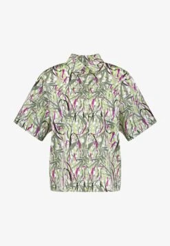 1/2 ARM - Hemdbluse - Gruen Lila Pink Druck -Dein Mode Laden cc5092982d2d4e25864a84cc3d08d1cc 1