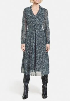 Gerry Weber IN WICKELOPTIK - Freizeitkleid - Blau Grün Druck