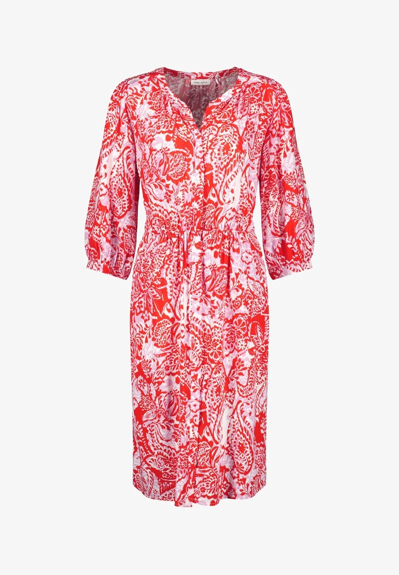 Gerry Weber Freizeitkleid - Ecru Weiss Rot Orange Druck 8 Gerry Weber Freizeitkleid - Ecru Weiss Rot Orange Druck – Bild 6