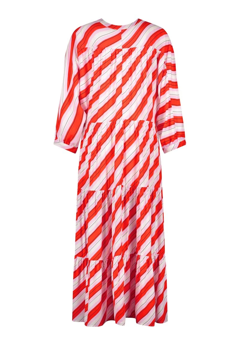 Gerry Weber MIT VOLANT - Freizeitkleid - Ecru Weiss Rot Orange Streifen 8 Gerry Weber MIT VOLANT - Freizeitkleid - Ecru Weiss Rot Orange Streifen – Bild 6